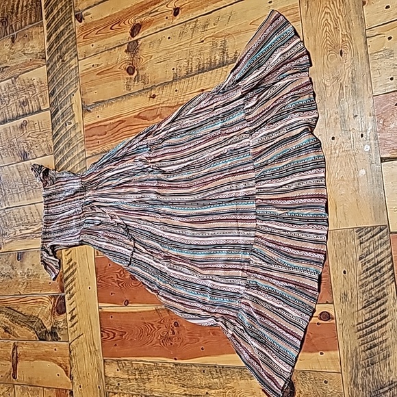Aztec Print Maxi Dress, Medium - Picture 4 of 5